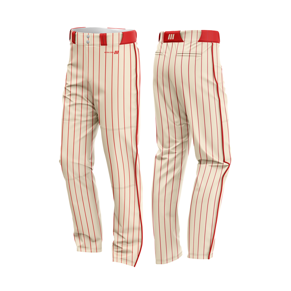 SA Storm Baseball Pants 2025 (Cream w/Red Pins)