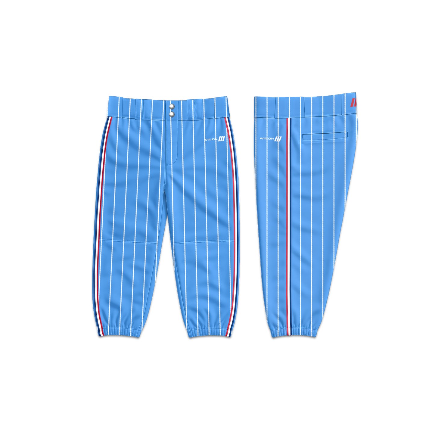 SoCal Aces Baseball Pants (Light Blue/White Pinstripes)