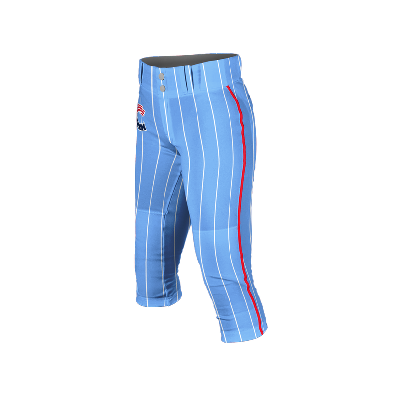 Crush Softball Pants (Light Blue/White Pins)