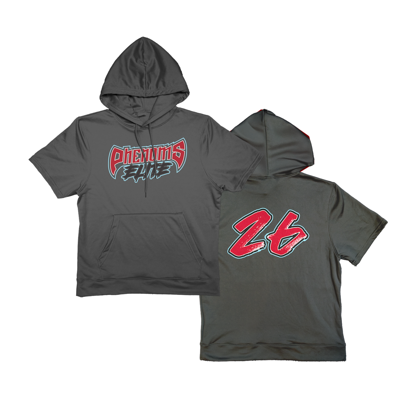 Phenoms Short Sleeve Poly Fleece Hoodie