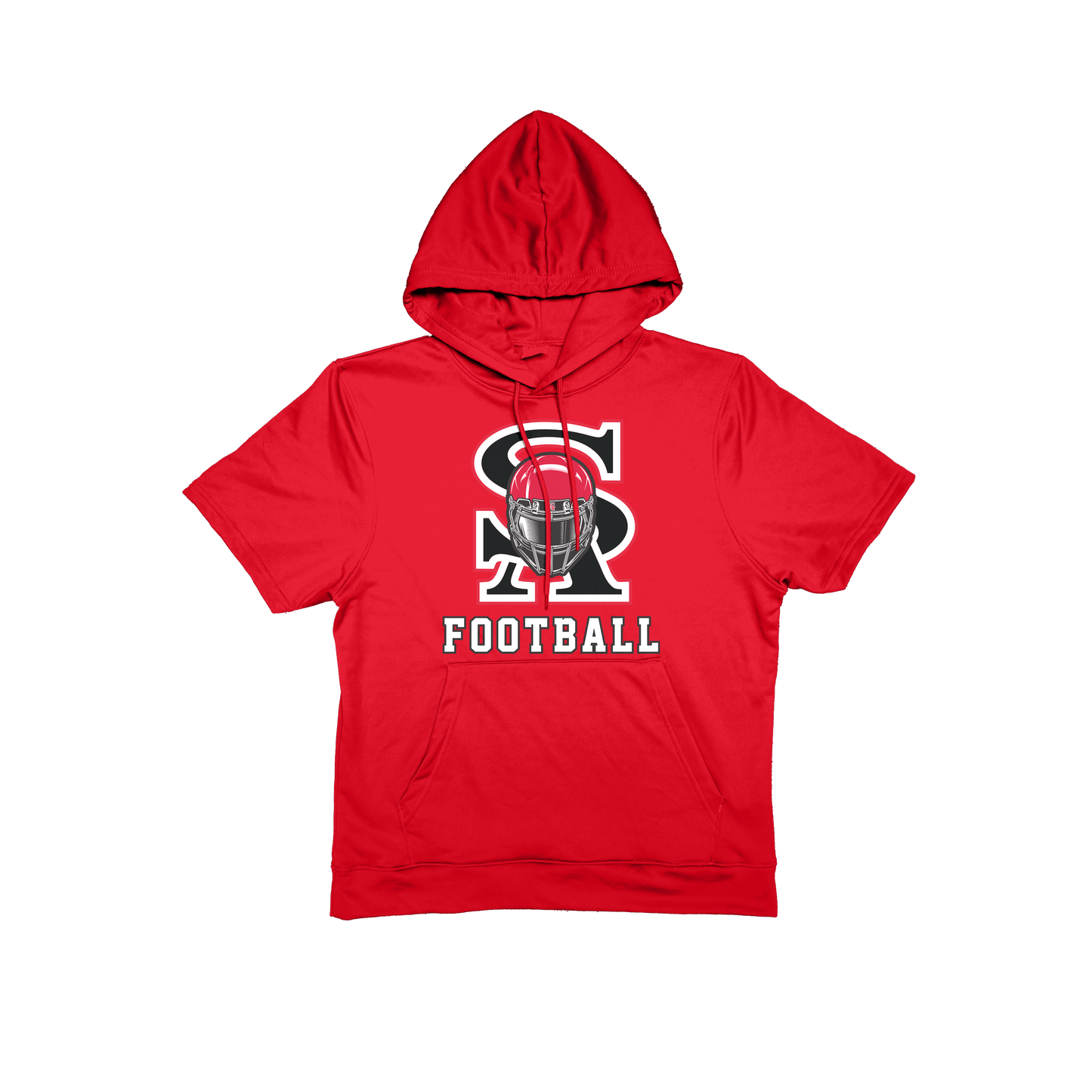 SA Football Short Sleeve Poly Fleece Hoodie
