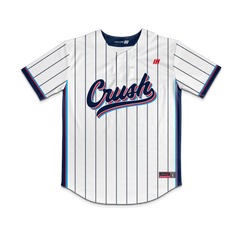 Crush Softball Jersey (White/Navy Pins)