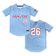 Havoc Softball Jersey (Light Blue/White Pins)