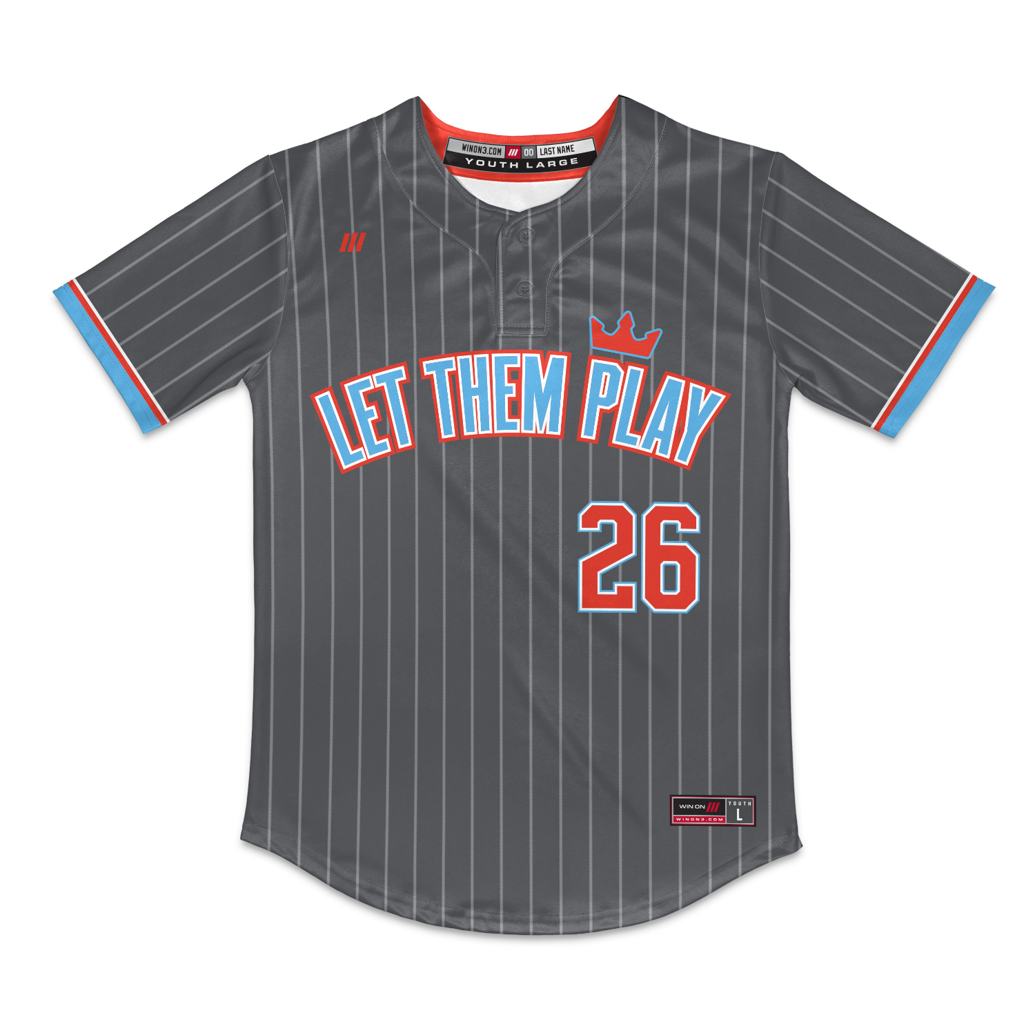 LTP Reign 2-Button Graphite Pinstripe Jersey