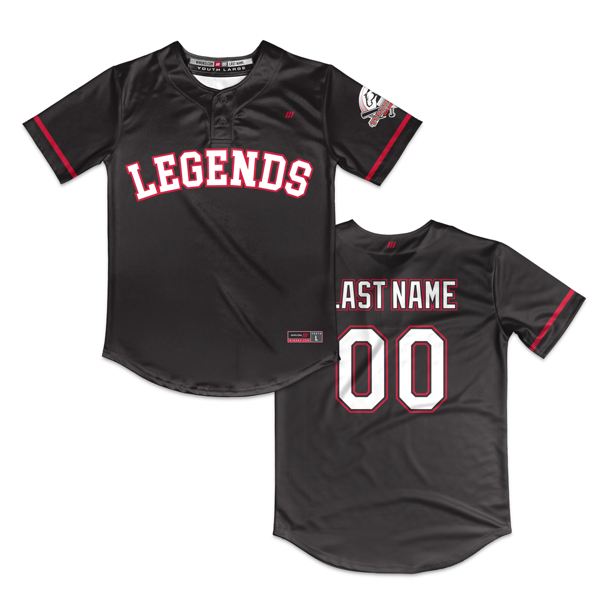 Tustin Legends 2-Button Jersey (Black)