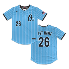 O's 2-Button Jersey (Light Blue Pinstripes)