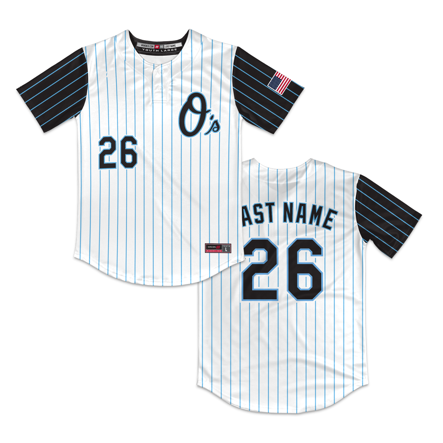 O's 2-Button Jersey (White Pinstripes)