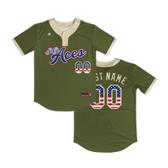 SoCal Aces Military Green 2-Button Jersey