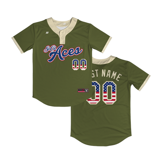 SoCal Aces Military Green 2-Button Jersey