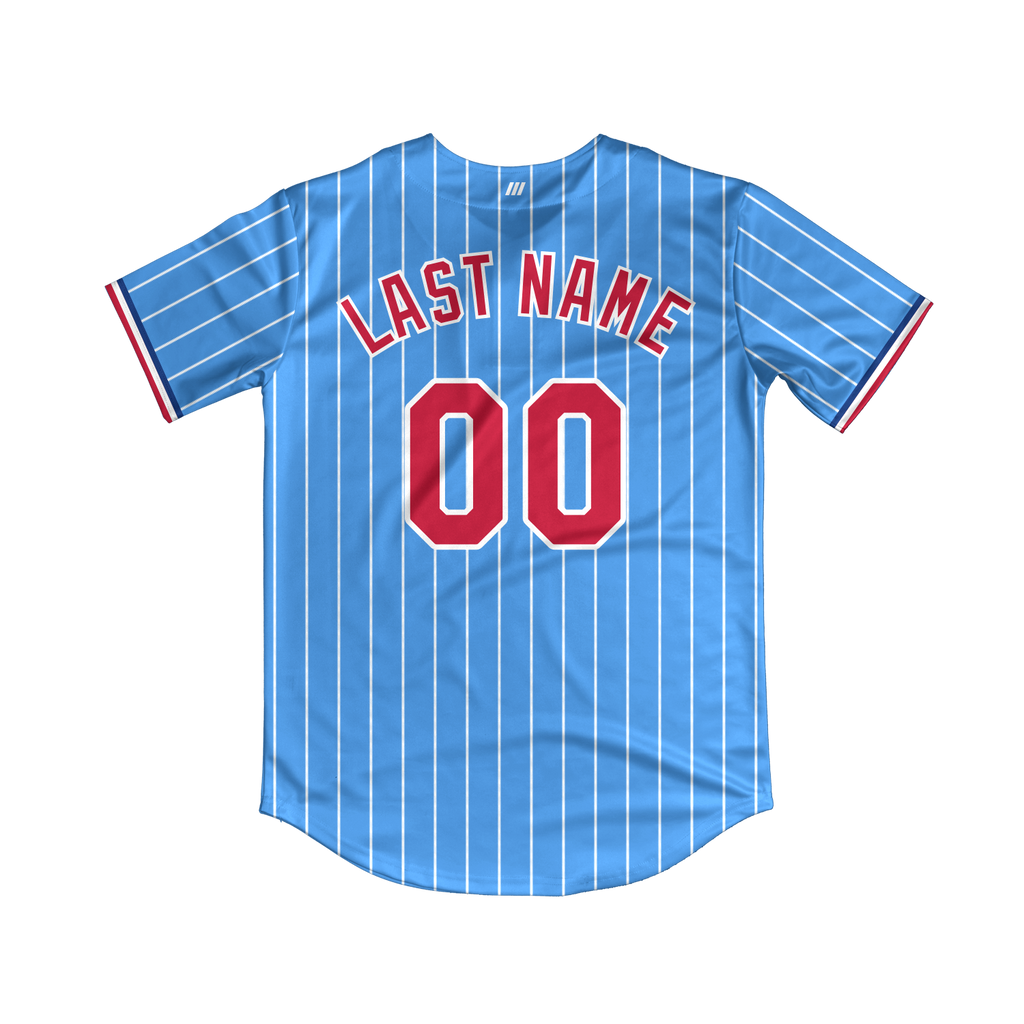 SoCal Aces 2-Button Jersey (Light Blue/White Pinstripes)