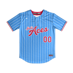 SoCal Aces 2-Button Jersey (Light Blue/White Pinstripes)