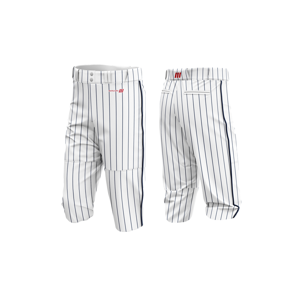 Crush Pinstripe Baseball Pants (White/Navy)