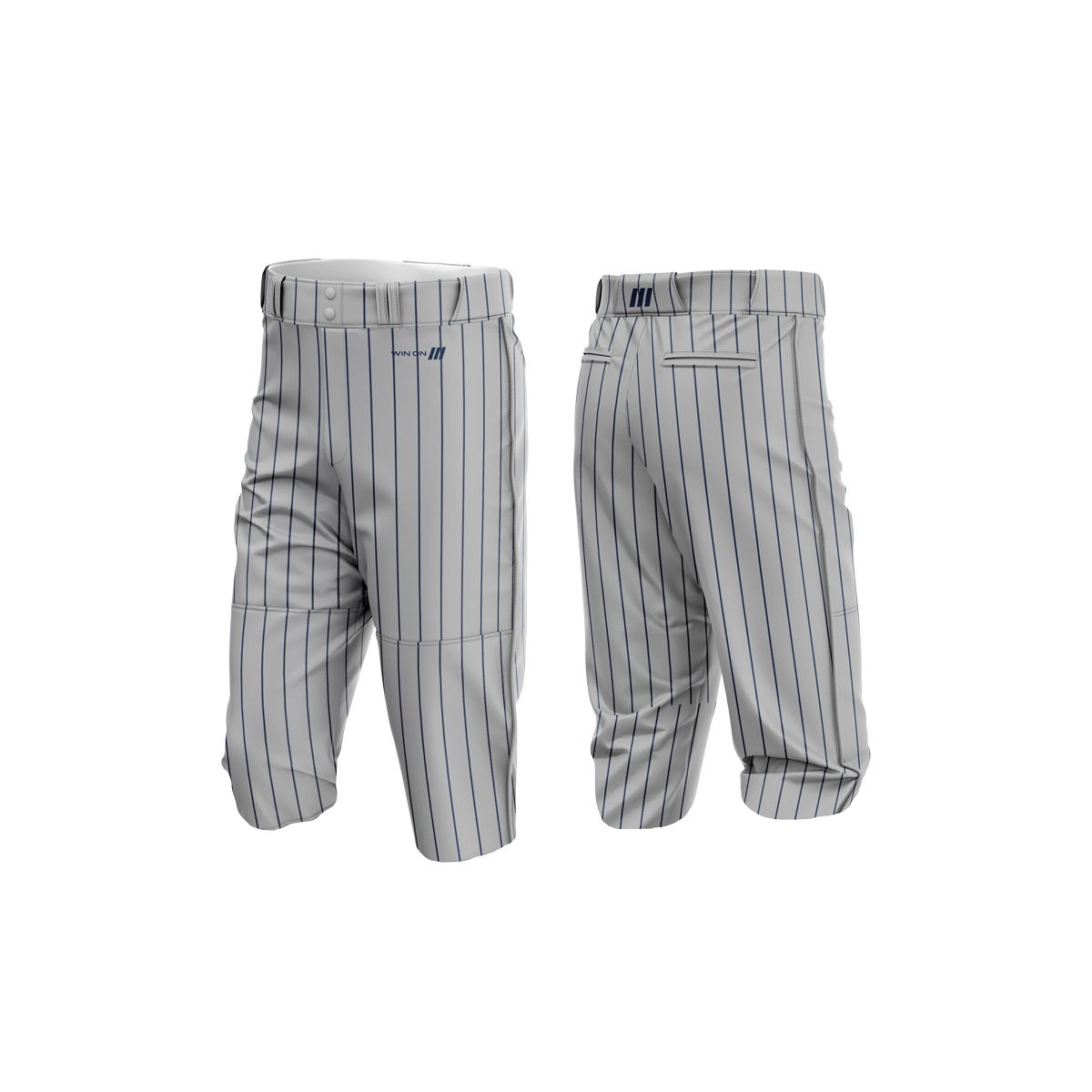 Crush Pinstripe Baseball Pants (Gray/Navy)