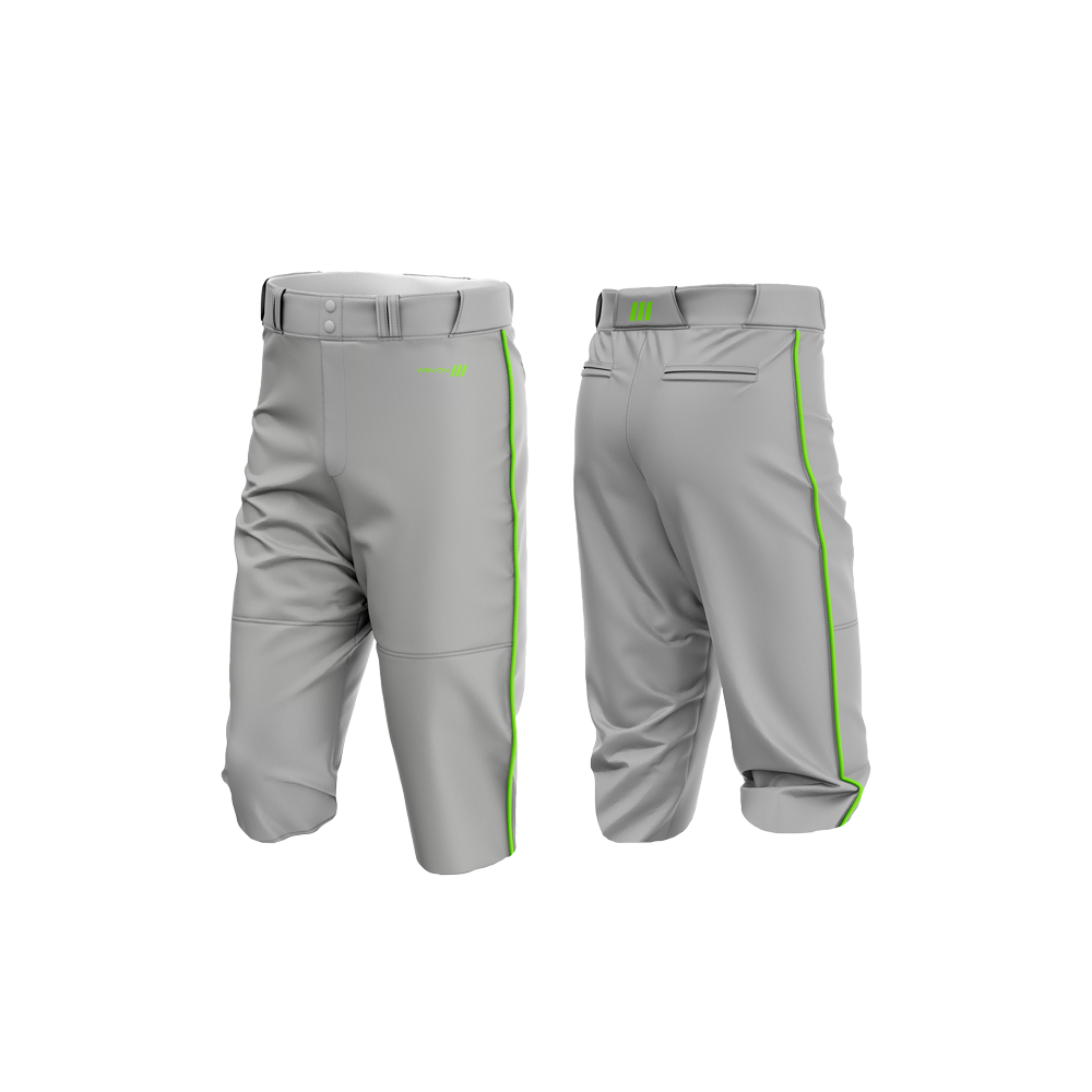 Irvine Dolphins Baseball Pants (Gray with Green Piping)