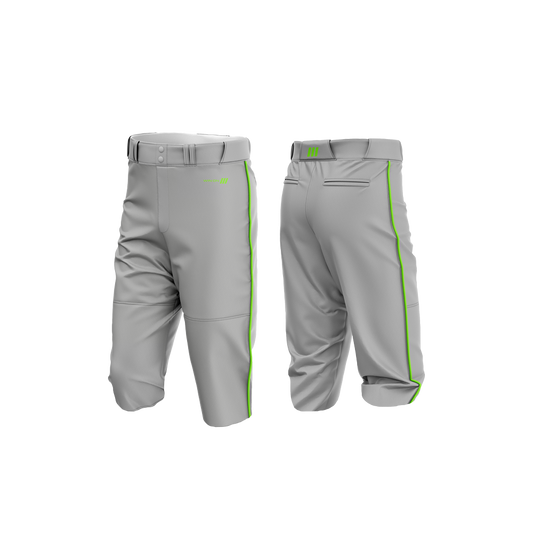 Irvine Dolphins Baseball Pants (Gray with Green Piping)