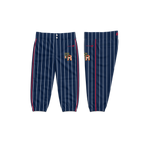 Frozen Rope Navy Pinstripe  Baseball Pants (Red Piping)
