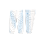 Frozen Rope Pinstripe White Baseball Pants (Light Blue)