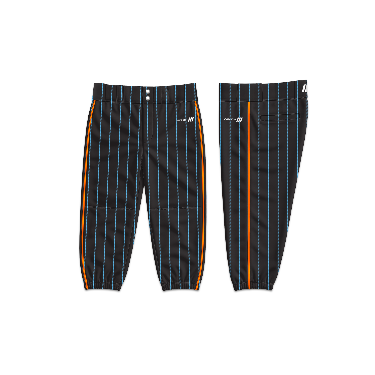 O's Black Pinstripe Baseball Pants