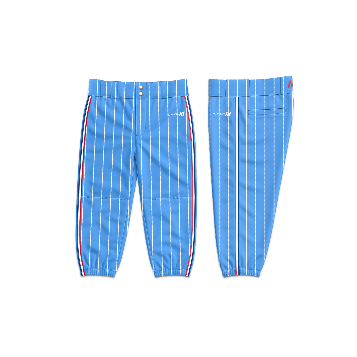 SoCal Aces Baseball Pants (Light Blue/White Pinstripes)