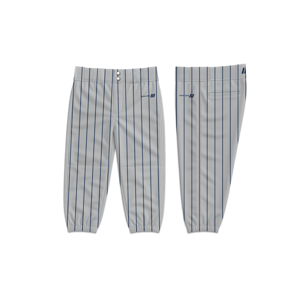 ZT Baseball Pants (Gray/Navy Pinstripes)