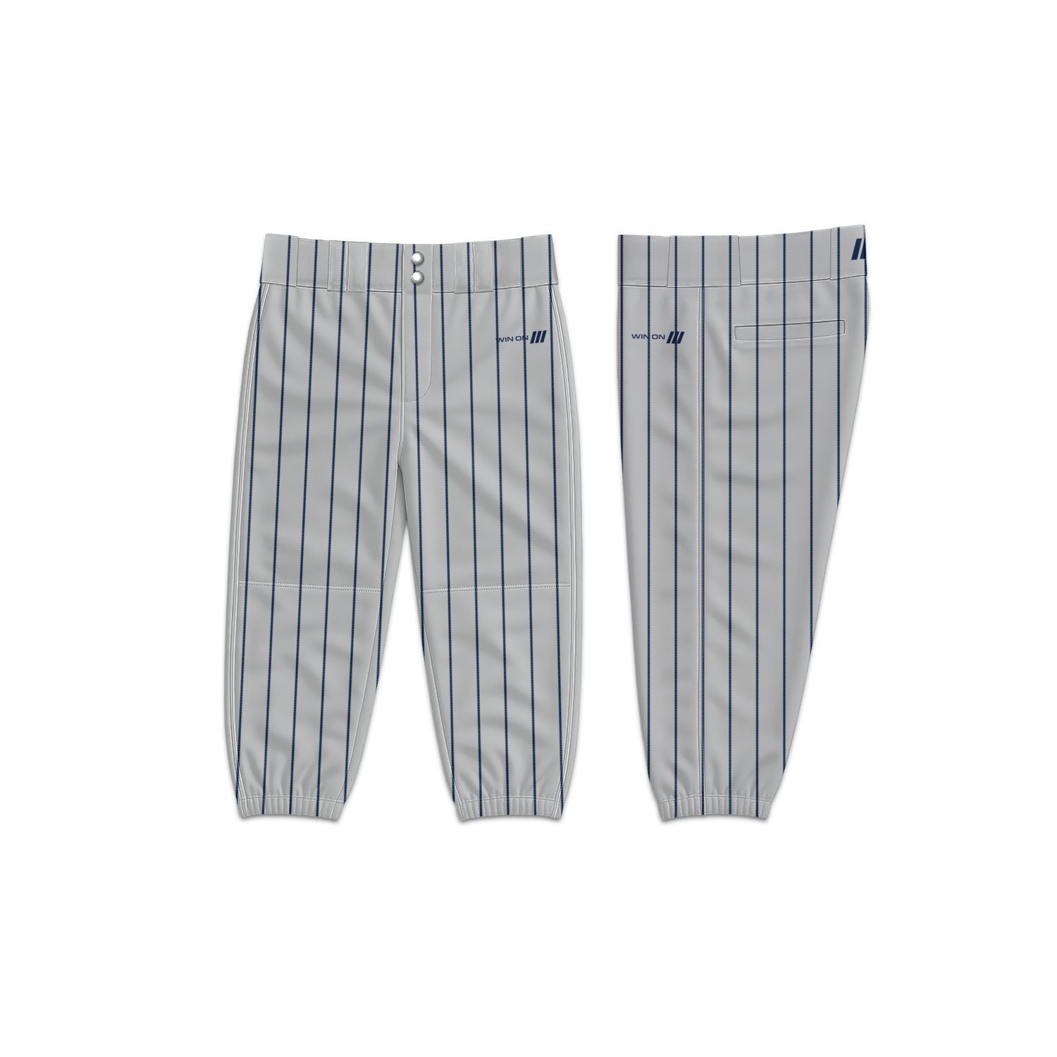 ZT Baseball Pants (Gray/Navy Pinstripes)