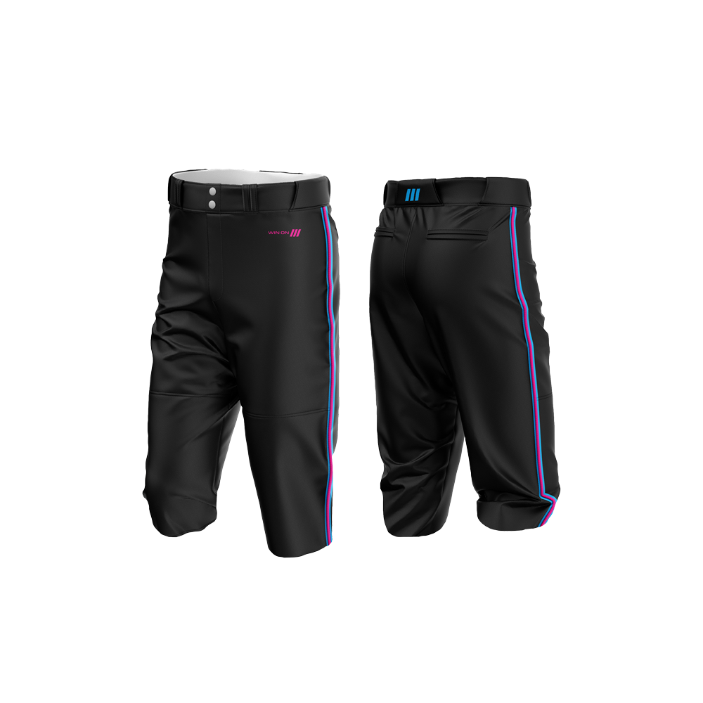 Irvine Dolphins Baseball Pants (Pink/Blue Piping) - Mitani 11U