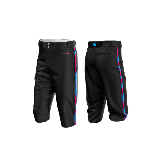 Irvine Dolphins Baseball Pants (Pink/Blue Piping) - Mitani 11U