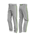 Irvine Dolphins Baseball Pants (Gray with Green Piping)