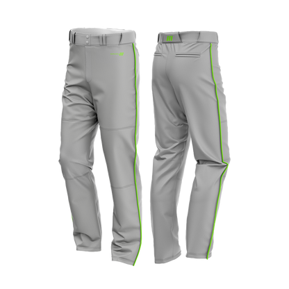 Irvine Dolphins Baseball Pants (Gray with Green Piping)