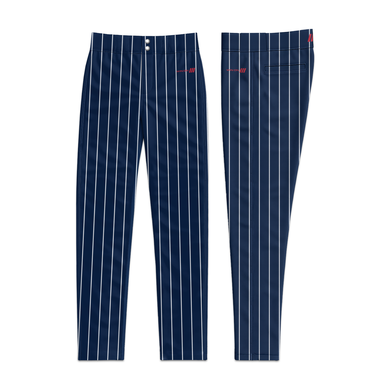 Frozen Rope Navy Pinstripe  Baseball Pants (NO Piping)