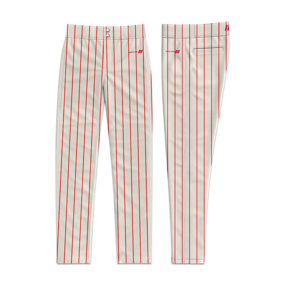 Tustin Legends Baseball Pants (Cream/Red Pins)