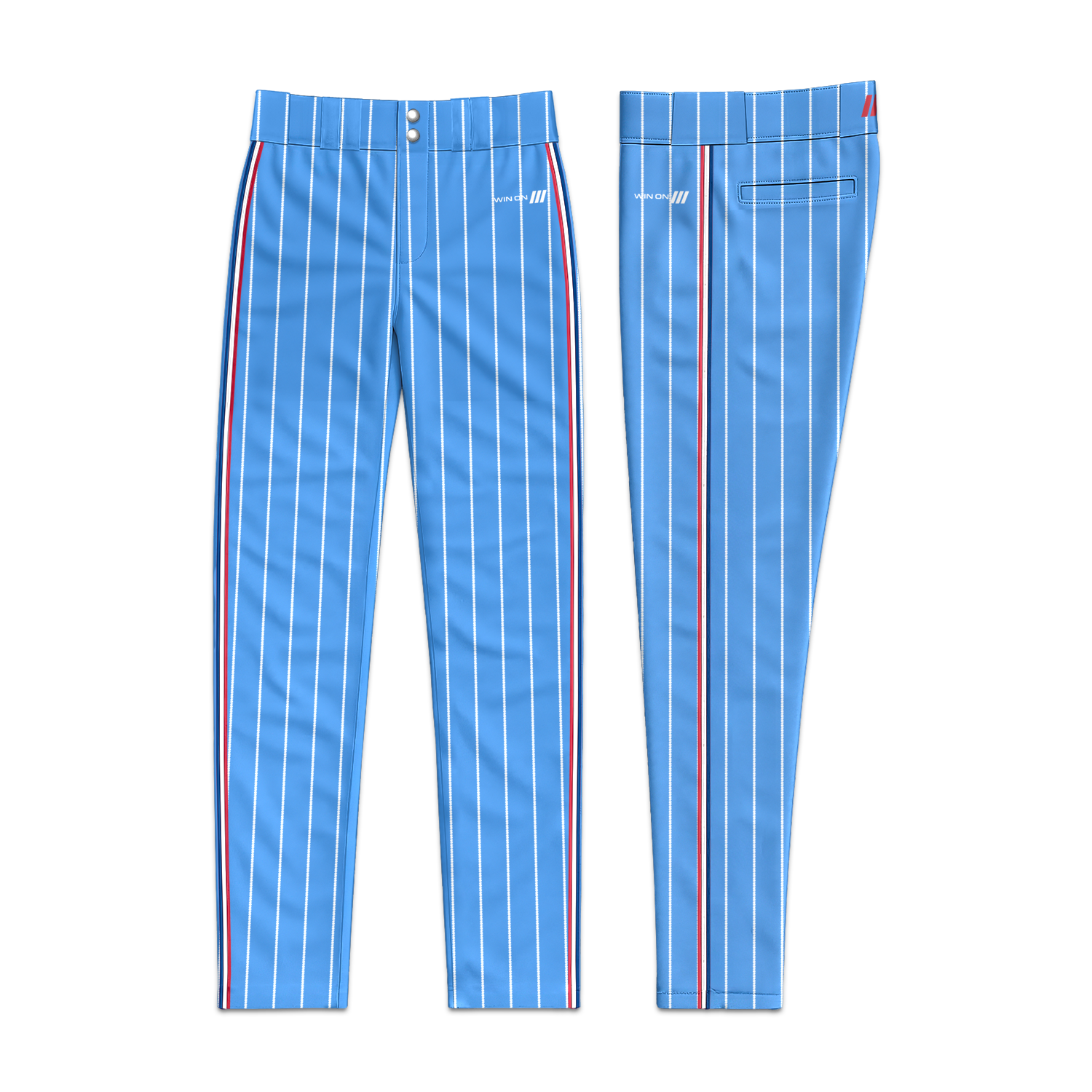 SoCal Aces Baseball Pants (Light Blue/White Pinstripes)