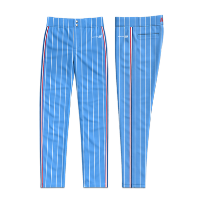 SoCal Aces Baseball Pants (Light Blue/White Pinstripes)