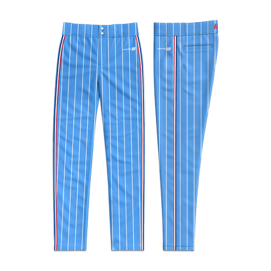 SoCal Aces Baseball Pants (Light Blue/White Pinstripes)