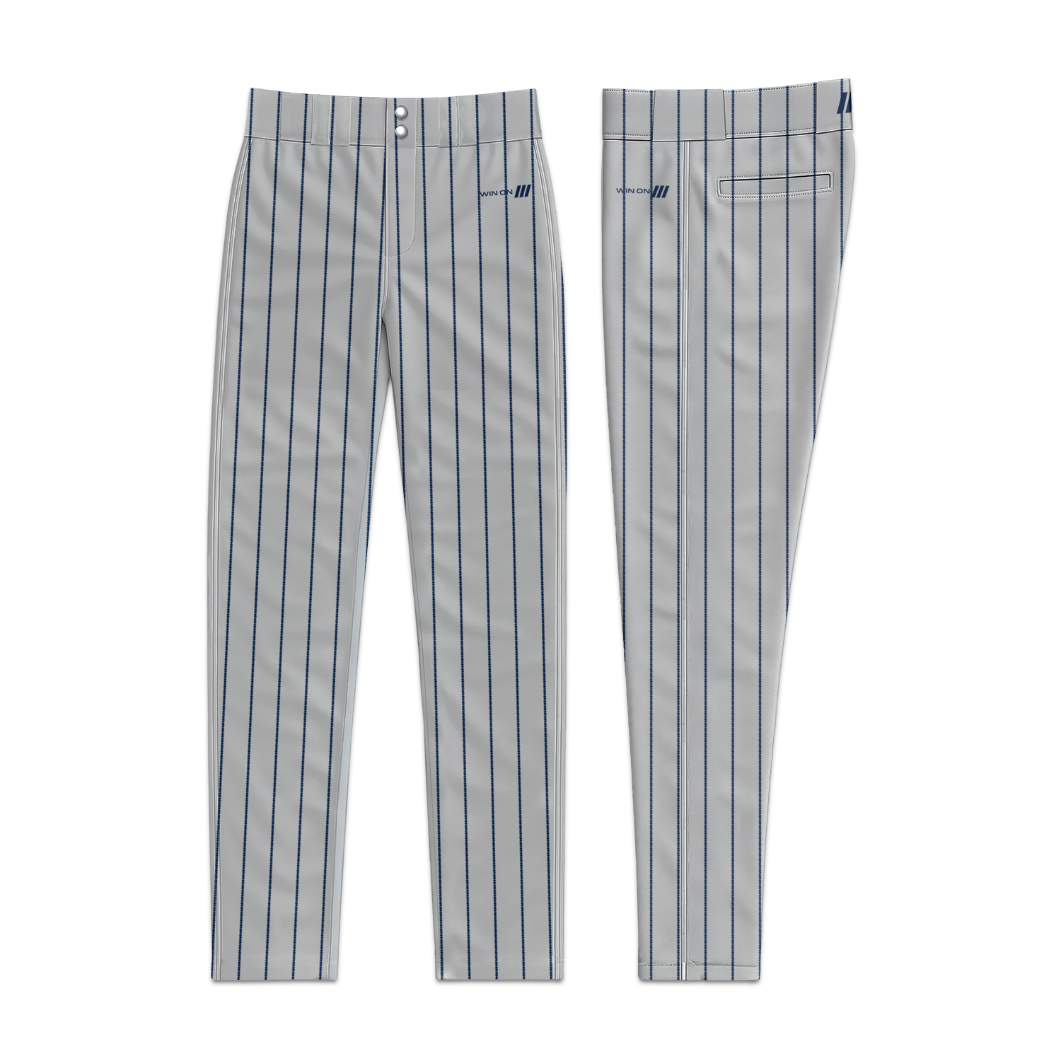 ZT Baseball Pants (Gray/Navy Pinstripes)