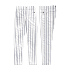 ZT Baseball Pants (White/Navy Pinstripes)