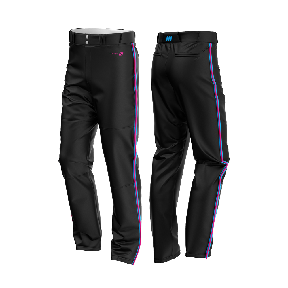 Irvine Dolphins Baseball Pants (Pink/Blue Piping) - Mitani 11U