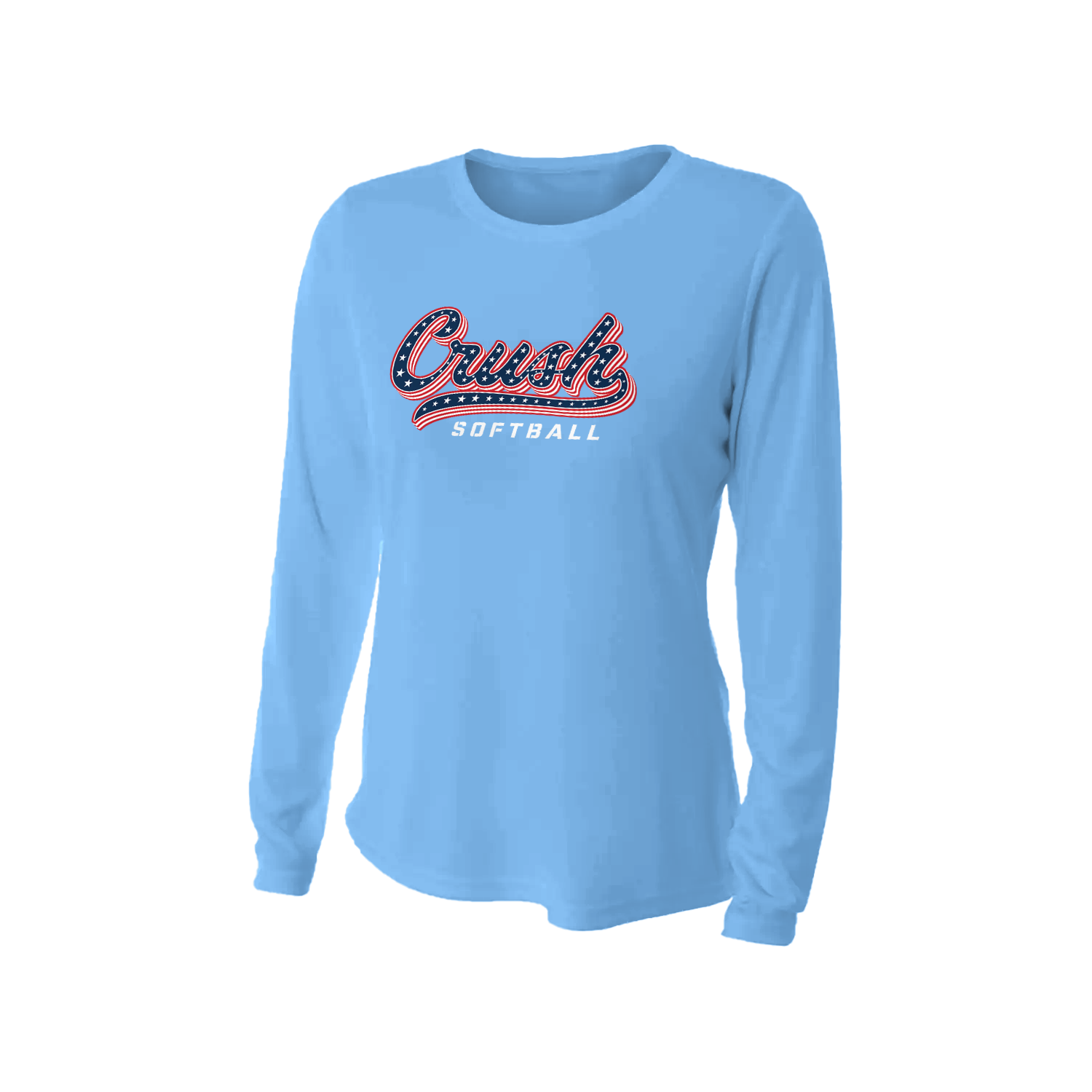 Women's Crush Softball Script Long Sleeve Dryfit