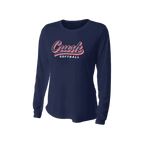 Women's Crush Softball Script Long Sleeve Dryfit