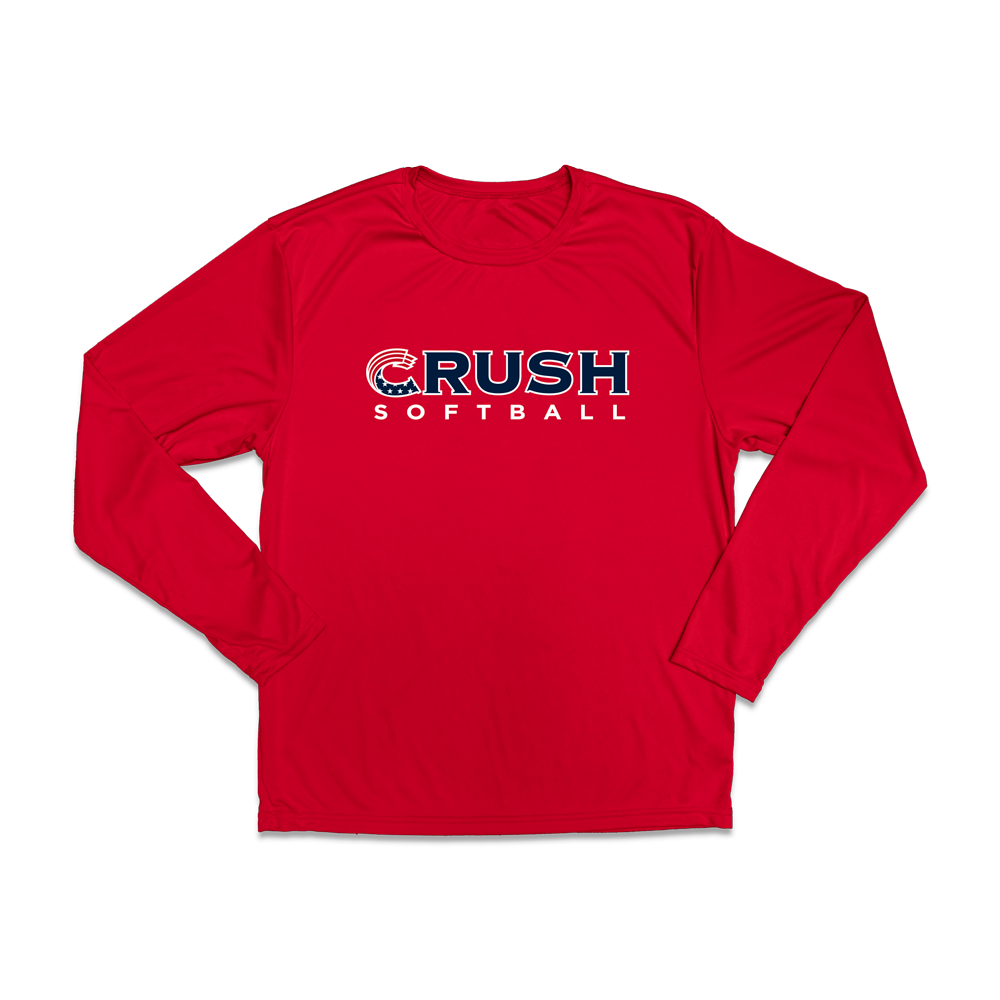 Crush Softball Long Sleeve Performance Tee
