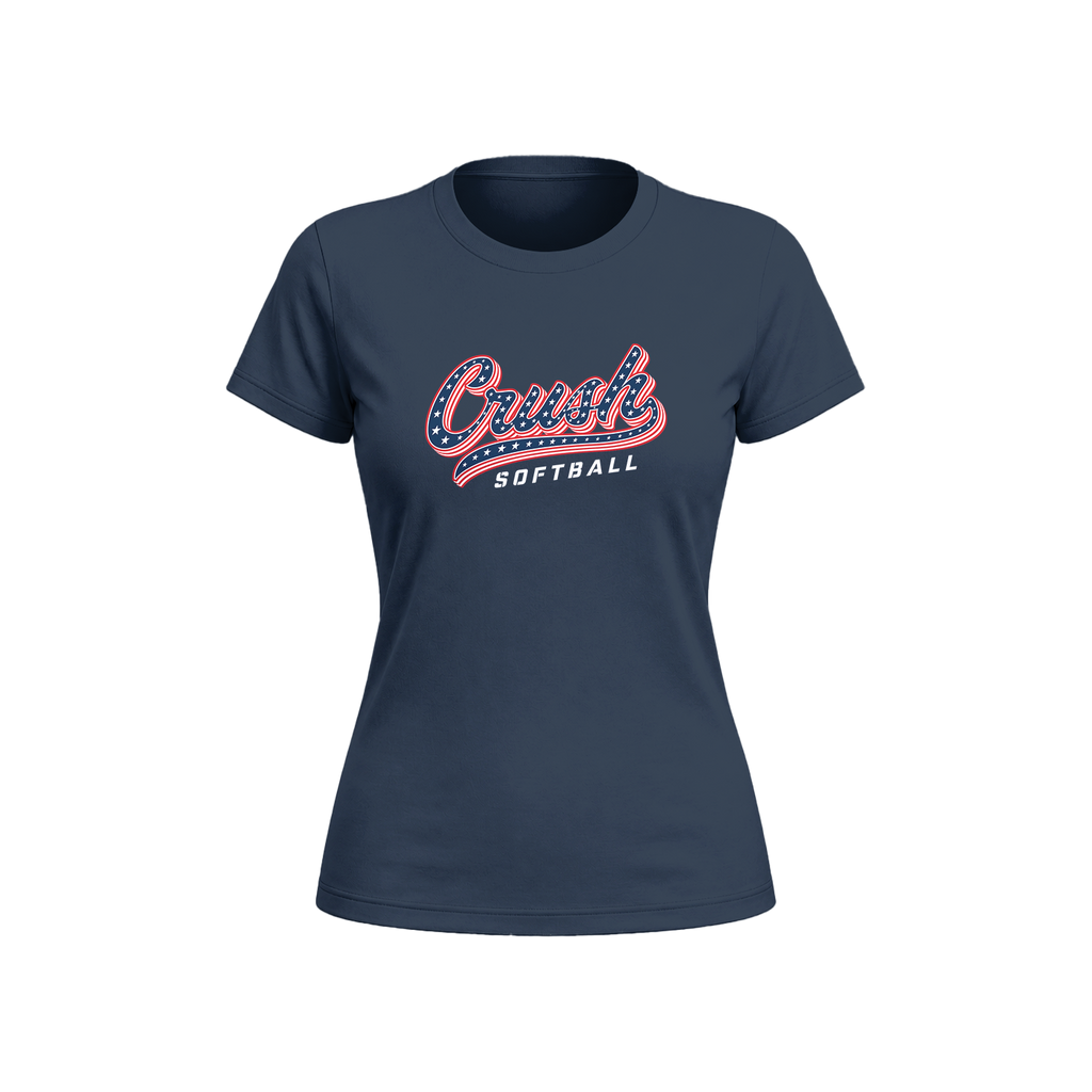 Crush Softball Stars Script Women's Tee