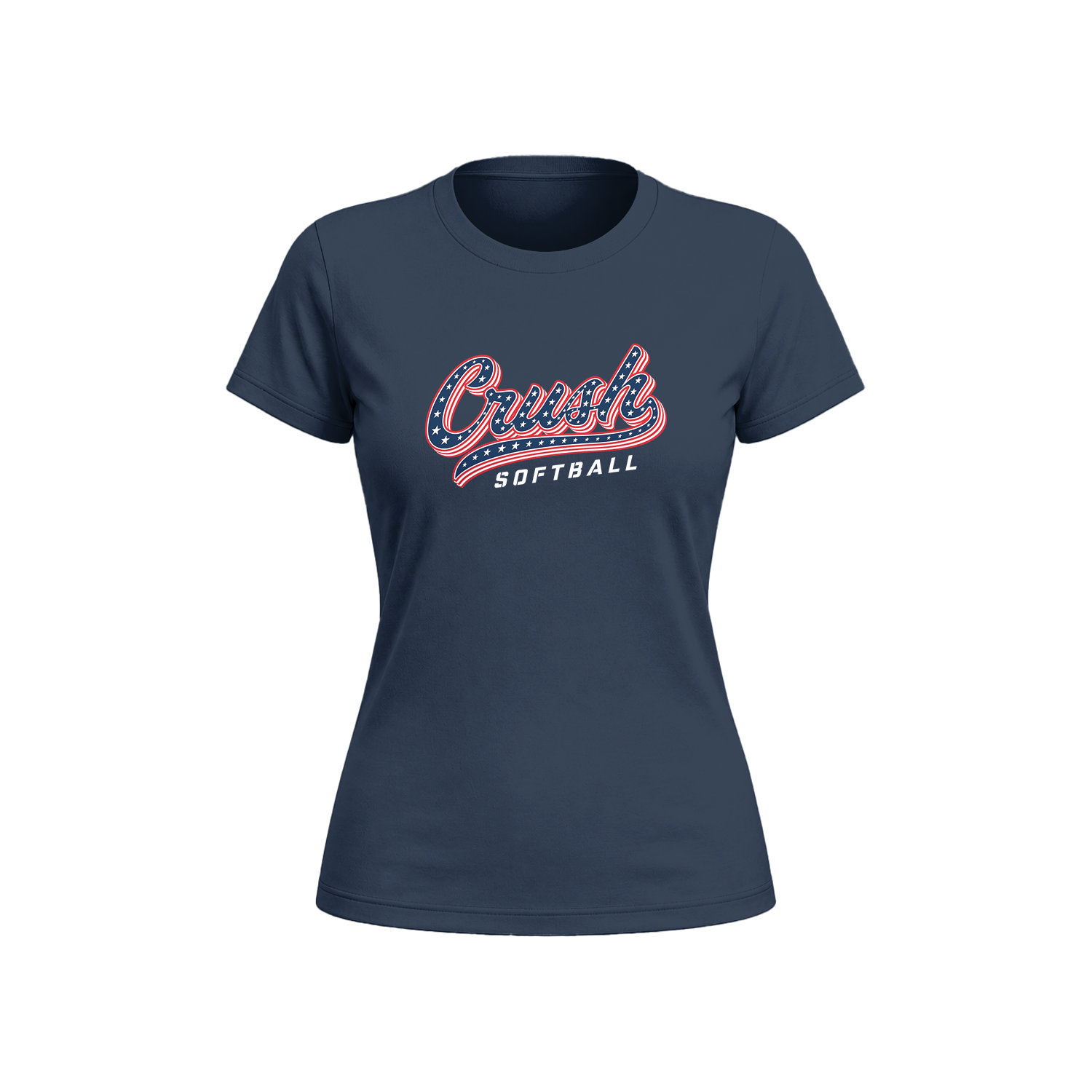 Crush Softball Stars Script Women's Tee
