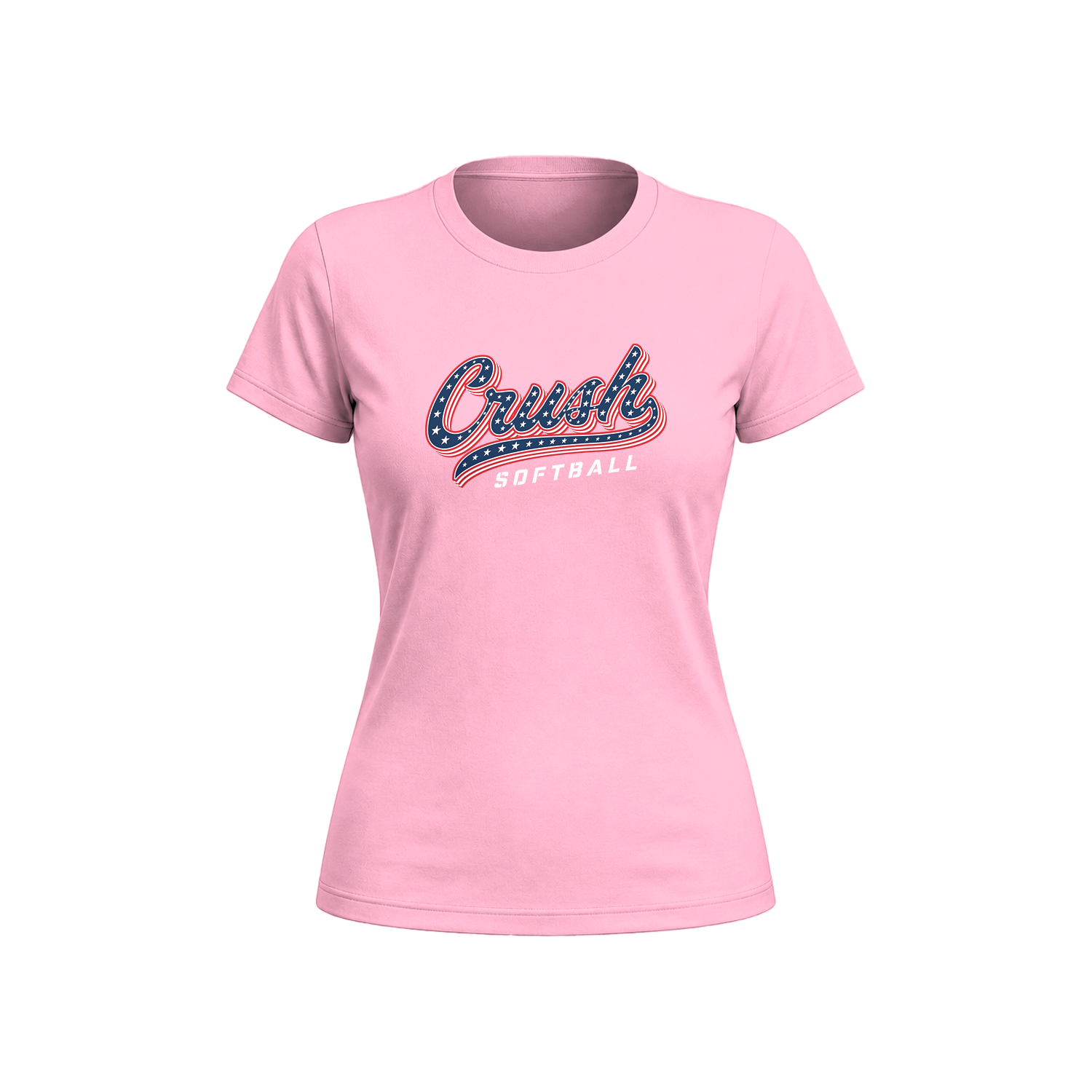 Crush Softball Stars Script Women's Dryfit (PINK)