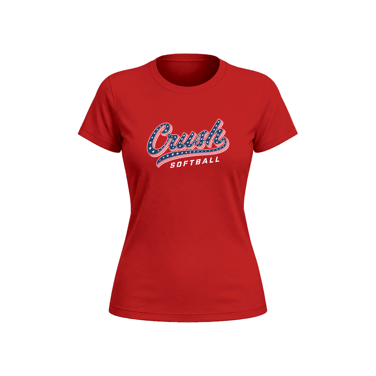 Crush Softball Stars Script Women's Tee