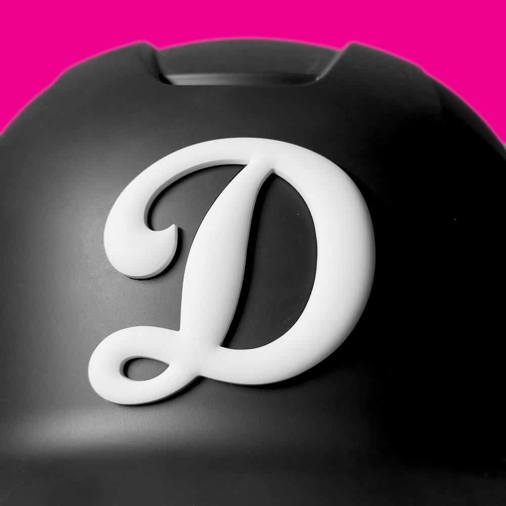 Irvine Dolphins "D" 3D Helmet Decal