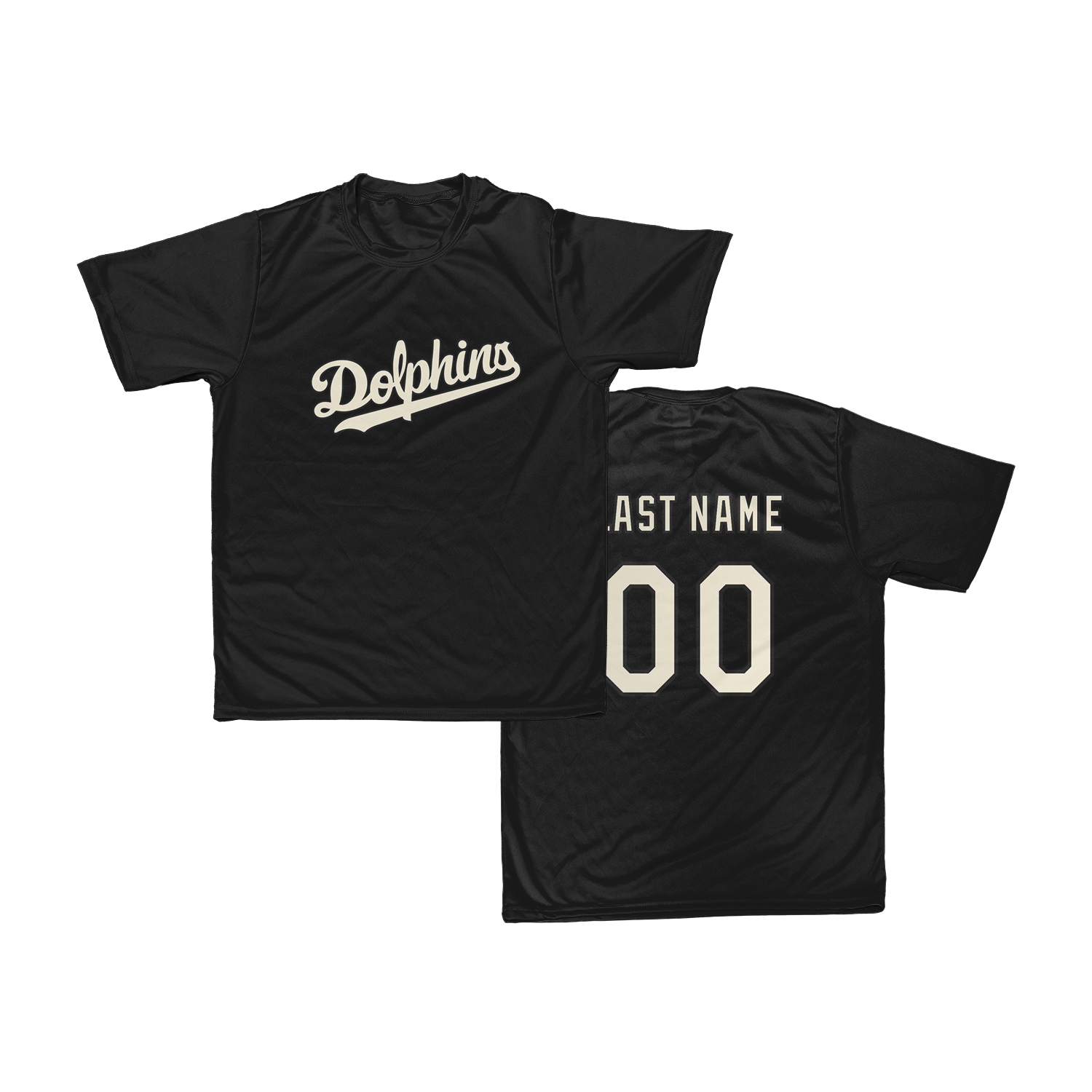 Dolphins "Scrimmage" Tee - Black/Cream