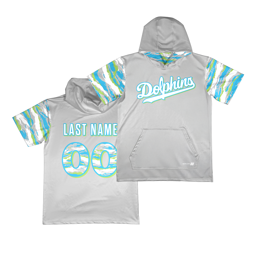 Irvine Dolphins Short Sleeve Hoodie (Quimby)