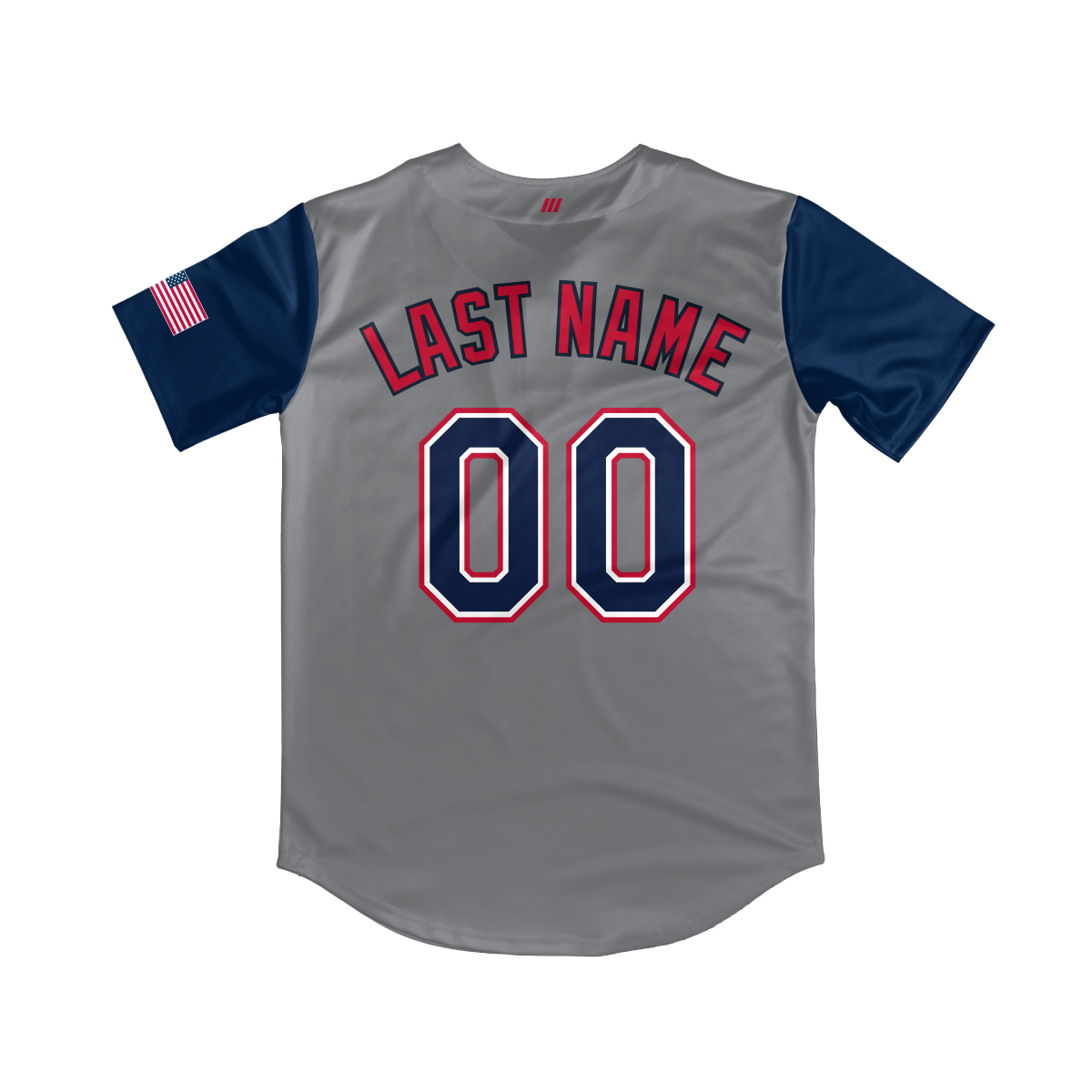 Crush Gray/Navy Full Button Jersey (13U Brambilla)
