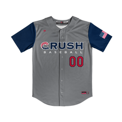 Crush Gray/Navy Full Button Jersey (13U Brambilla)