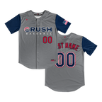 Crush Gray/Navy Full Button Jersey (13U Brambilla)